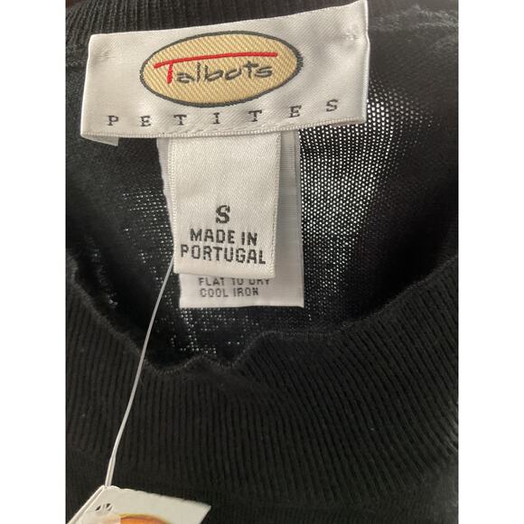 Talbots Black Cotton Pullover Sweater - Picture 3 of 3